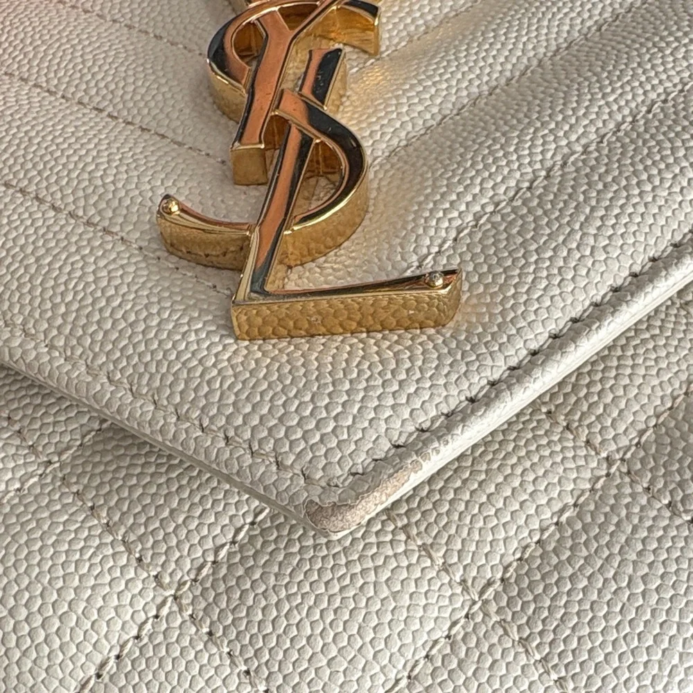 YSL Beige Quilted Crossbody Bag - Picture 9 of 11